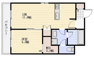 メゾンクレール谷在家【2階】の間取り