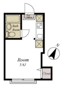 ハウスひがし【2階】の間取り