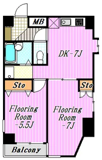 メゾンドリプレット【4階】の間取り