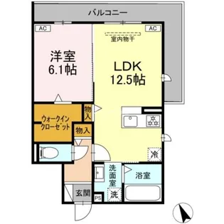 静岡県浜松市中央区鴨江2【アパート】の間取り