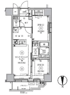 東京都台東区元浅草3【マンション】の間取り