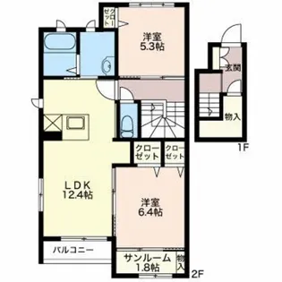 マストタウン長倉 C【2階】の間取り