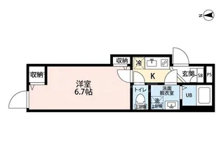 The Machiya Court【3階】の間取り