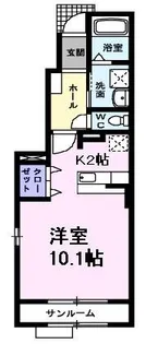 エレガント・ハウス・フク【1階】の間取り