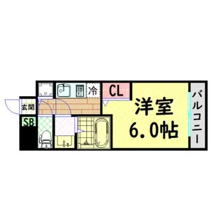 プレサンス難波ヴィータ【5階】の間取り