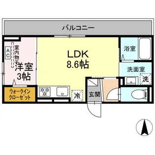 D Paina 松見町【3階】の間取り