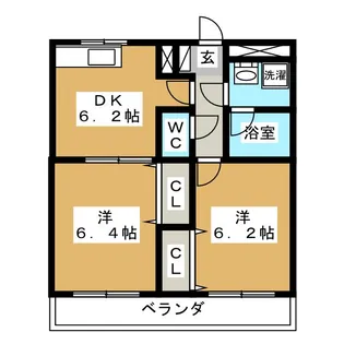 ウッドパレス駒岡【2階】の間取り