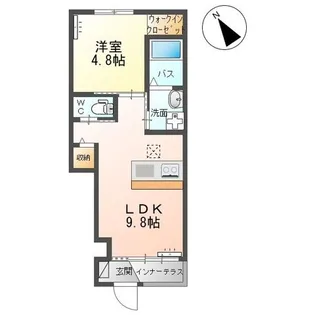 レジデンス吉岡【1階】の間取り