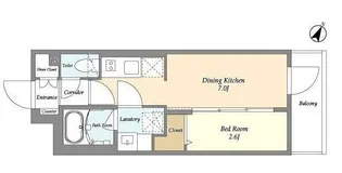 グランカーサ千駄木【4階】の間取り