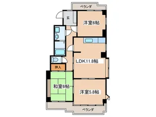 レジデンス浜野II【2階】の間取り