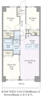 東京都足立区加平2【マンション】の間取り