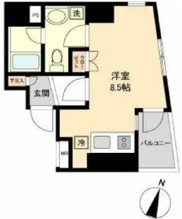 エスコートノヴェル南麻布【2階】の間取り