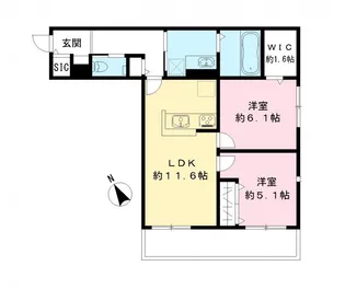 フィカーサ柏の葉【2階】の間取り