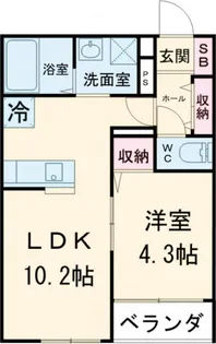 ラ・メリーナ【3階】の間取り
