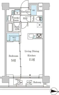 ジオエント中野弥生町【1階】の間取り