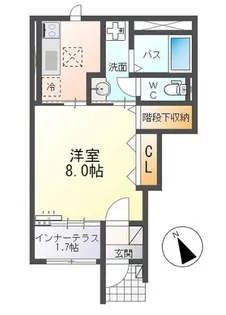 エヌ フェルメール【1階】の間取り