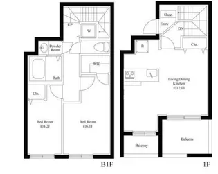 REGALO奥沢自由が丘【1階】の間取り