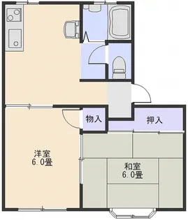ガルズヒルタウンD棟【1階】の間取り