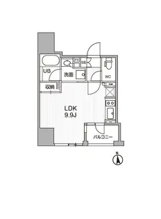 シーズンフラッツ新御徒町【10階】の間取り