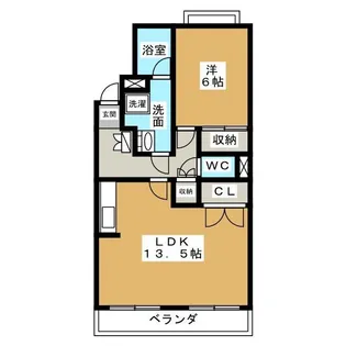 グリンディ山上【3階】の間取り