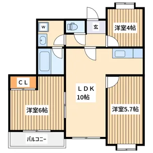 ハイムヴィオラ【1階】の間取り