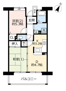 URコンフォールさがみ南【3階】の間取り