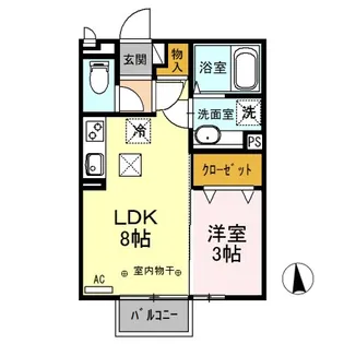 メゾン染谷川【1階】の間取り