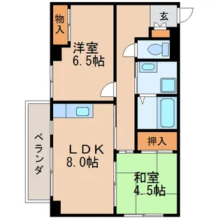 ドムス栄【2階】の間取り