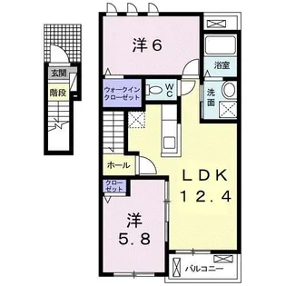 フォルトゥーナVI【2階】の間取り