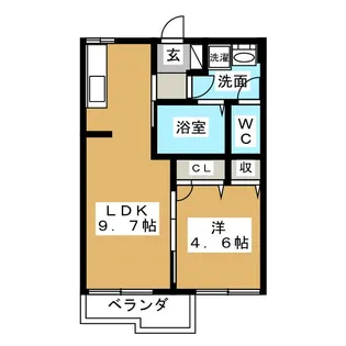 メゾンミツムロD【2階】の間取り