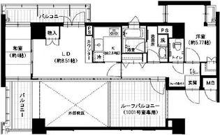 カレ スピラル【10階】の間取り