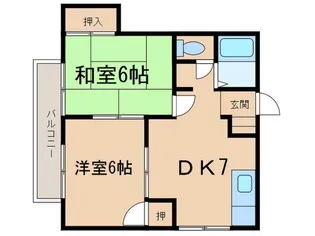 菊水ハイツ【1階】の間取り