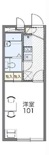 レオパレスカンピオーネ【2階】の間取り