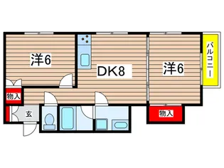 ヒロ-ズ・ハイツ2【1階】の間取り