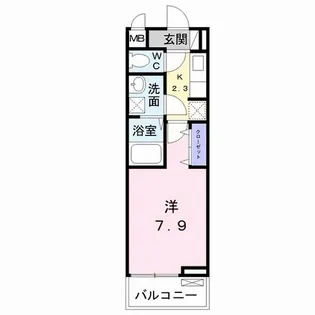 マリオ北島 D【2階】の間取り