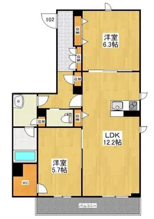 クラヴィエ【1階】の間取り