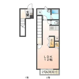 プルミエS【2階】の間取り