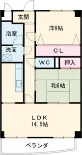 美鈴マンション宮脇【4階】の間取り