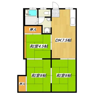 桜ビラA棟【2階】の間取り