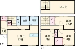 大和尼寺東アパートの間取り