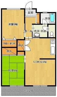 スカイコート下郡2【4階】の間取り