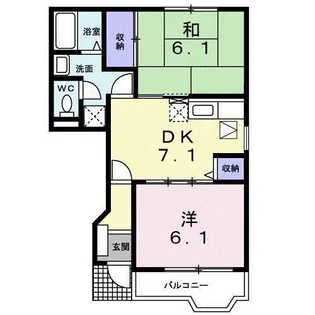 カリーノII【1階】の間取り