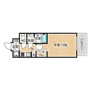 S-RESIDENCE都島Elegant【2階】の間取り