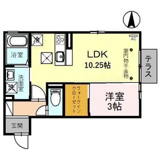 アウルモア示野【1階】の間取り