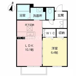 プリマビレッジ若葉【1階】の間取り