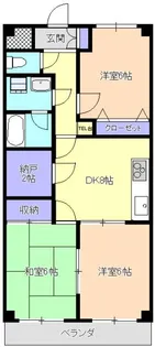 エトワール所沢【6階】の間取り