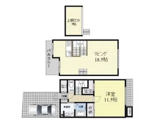 リバージュテラス木川【1階】の間取り