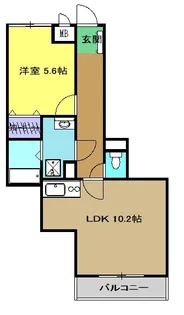 パークワンモア東船橋アネックス【2階】の間取り