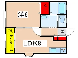 クライアント上麻生 B【1階】の間取り