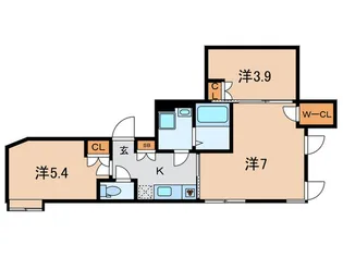 BRICK RESIDENCE 目黒本町【2階】の間取り